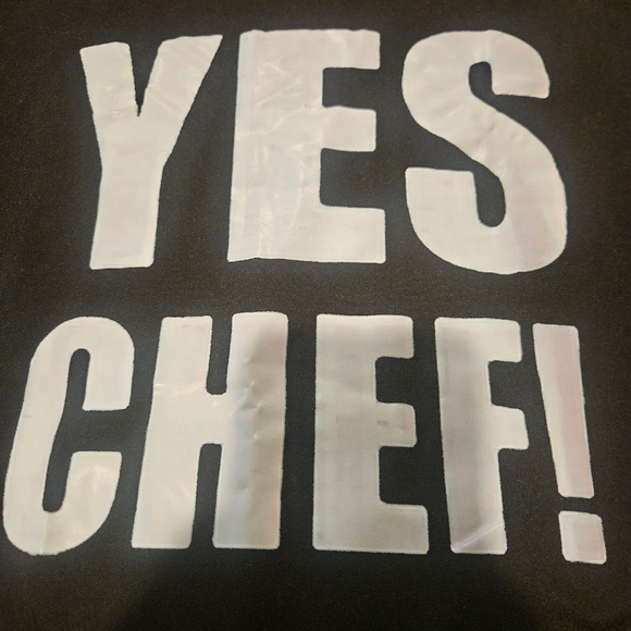 Men's Unbranded Black White Yes Chef! Short Sleeve Tee L - Picture 5 of 7